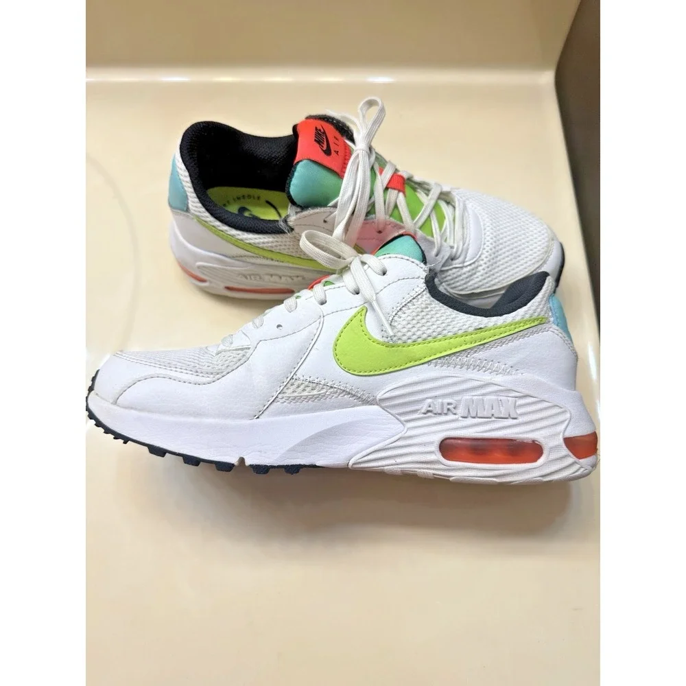 Nike Air Max Excee Gel Sneakers Shoes Neon Pink Green Women's Size 8 Lace UP